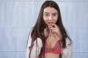  : Brunette takes off her bra : sex scene #11