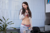  : Brunette takes off her bra : sex scene #8