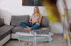  : Sexy blonde reads a book on a couch : sex scene #22